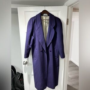 VINTAGE Ashley Scott double breasted peacoat in royal purple